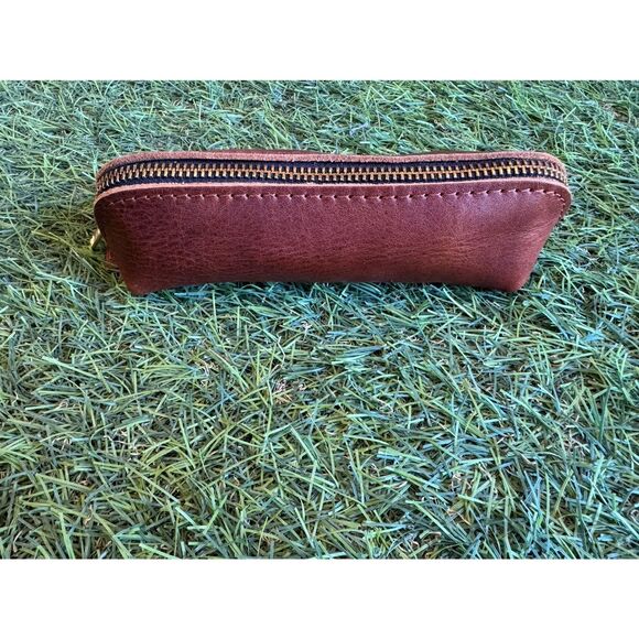 Portland Leather Bundle Mini Bifold Wallet Plum Leather Wallet Nutmeg Small Bag - Picture 8 of 8